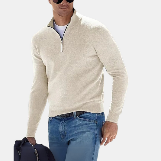 David - Elegant tröja med dragkedja