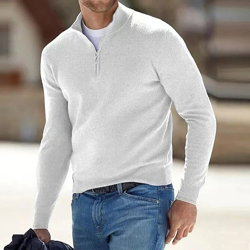 David - Elegant tröja med dragkedja